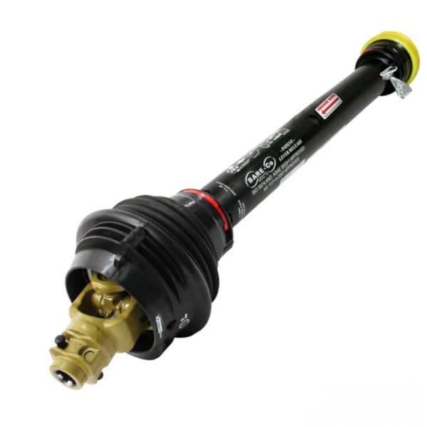 35 HP CV Shaft with 1 3/8" 6 Quick Connect at Both Ends<br>Length: 72" - 112" WB4150 Mfg.: Bare-co Wide Angle CV Shaft Part No. WB4150 Overall Length: 72″ – 112″ Cross to Cross: 61″ – 100″ Tractor Yoke: 1 3/8″ 6 Quick Connect Implement Yoke: 1 3/8″ 6 Quick Connect Series: WB4 HP: 35 @ 540 RPM HP: 56 @ 1000 RPM Safety Shield: Yes <span style="color: #ff0000;"><strong>See Warning Below</strong>.</span>