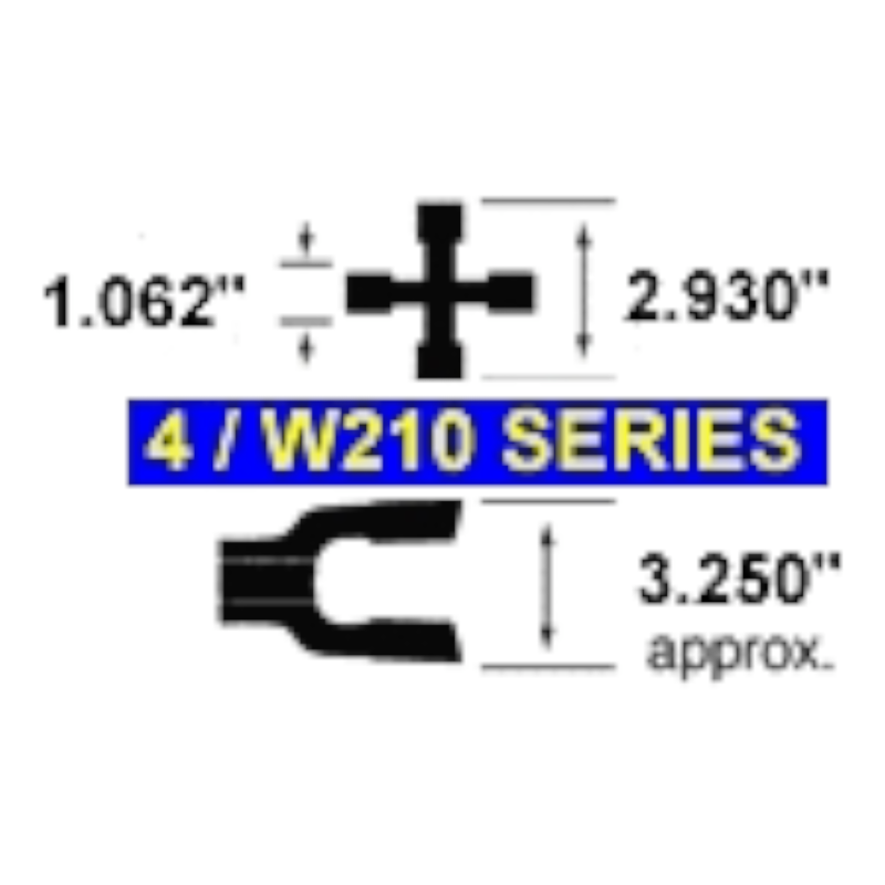 Series 4, W210 and W2300 Outer Lemon Tube Yoke (1.625" Dia Tube) - Image 3