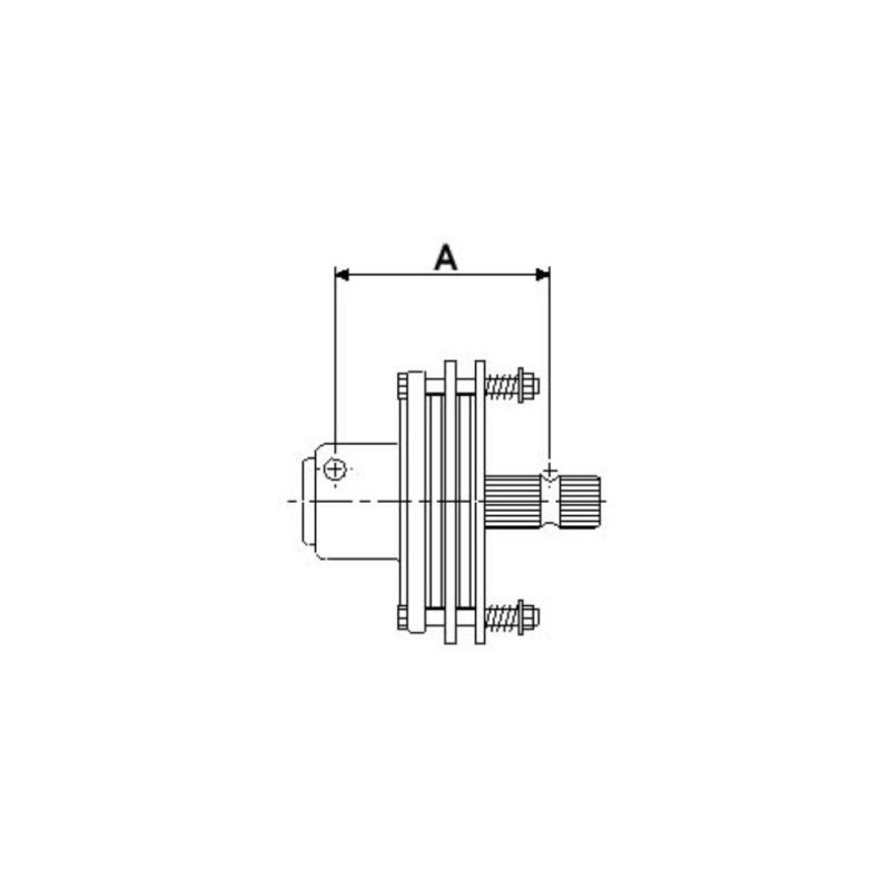 100 HP Over Run With Clutch 1 3/4" 20 Male 1 3/4" 6 Female - Image 2