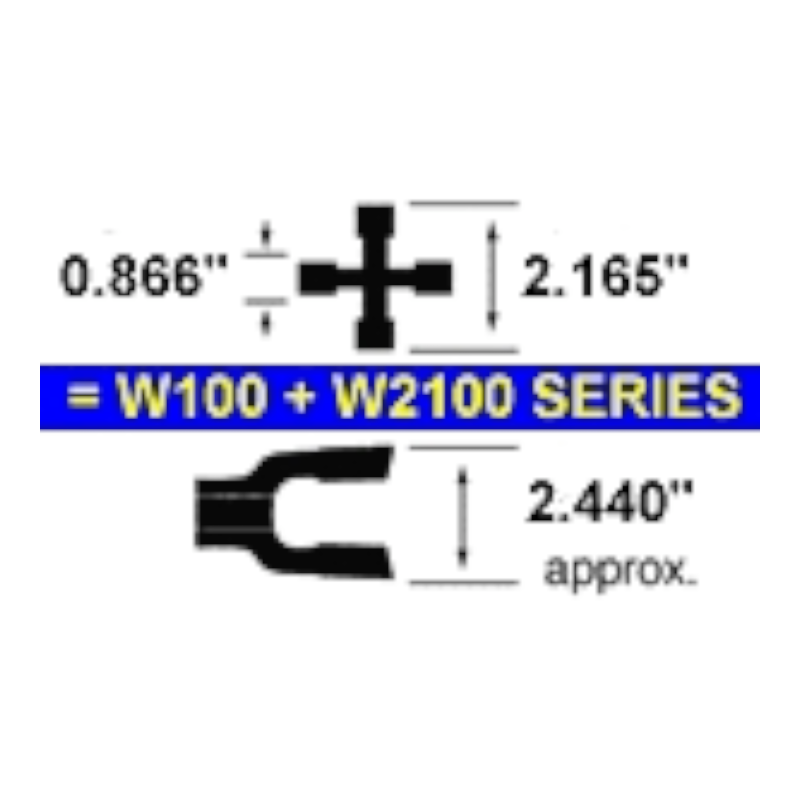 Series W100 and W2100 Outer Lemon Tube Joint with 1 3/8-6 Spline Yoke (1.187" Dia Tube) - Image 4