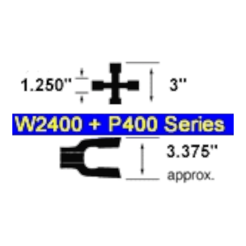 Series W2400/P400 Inner Lemon Tube Yoke (1.5" Dia. Tube) - Image 4